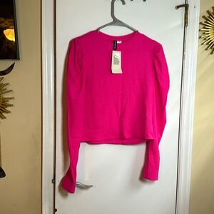 Divided long sleeve pink shirt